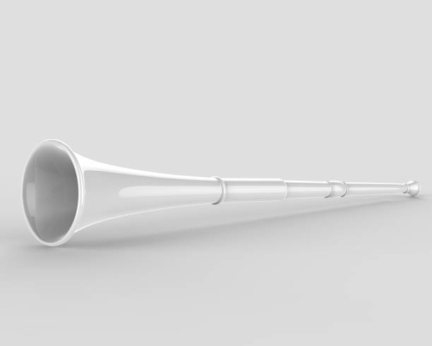istock Blank Vuvuzela Stadium Plastic Horn For Branding. 3d render illustration. 1097442696
