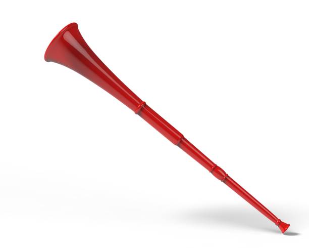 istock Blank Vuvuzela Stadium Plastic Horn For Branding. 3d render illustration. 1097442894