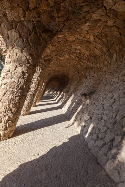istock Barcelona. In the Park Guell. Colonnade 1097443602