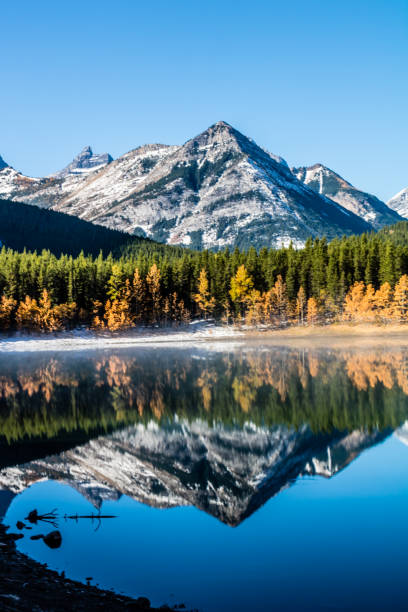 istock Rockies from Wedge Pond under late fall colours, Spray Valley Provincial Park 1097443656