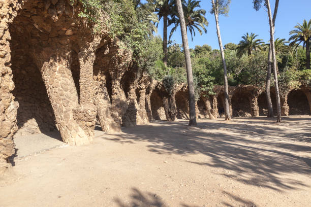 istock Barcelona. In the Park Guell. Colonnade 1097443874