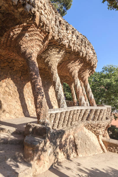 istock Barcelona. In the Park Guell. Colonnade 1097444056