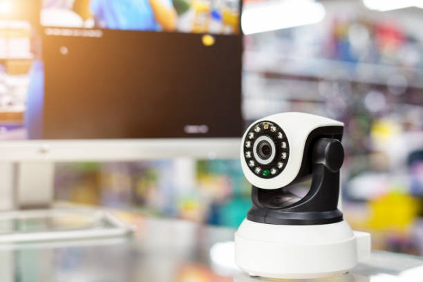 istock CCTV camera system security in shopping mall supermarket blur background. 1097447352