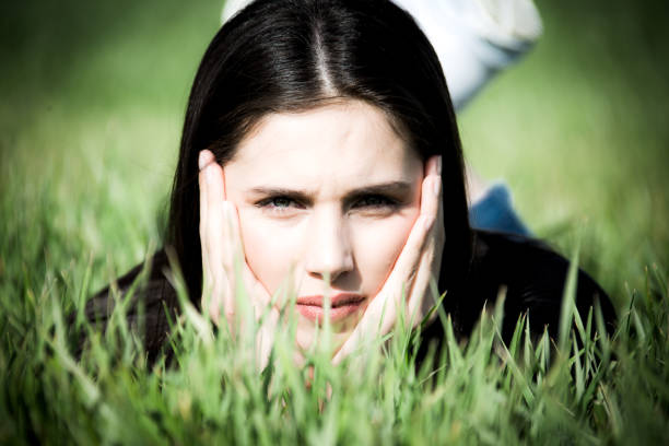 outdoors female model photo shoot in the spring