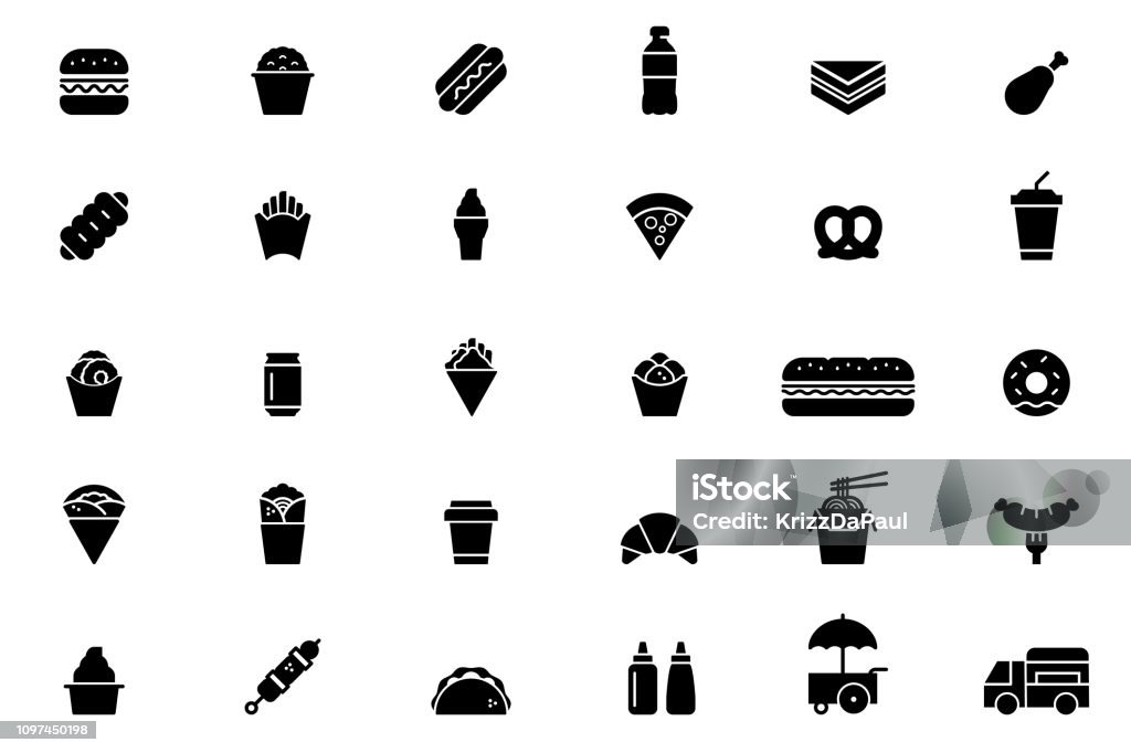 Fast Food Icons Icon stock vector
