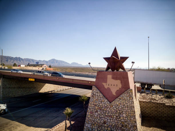 istock Texas Border Sign in New Mexico 1097455568