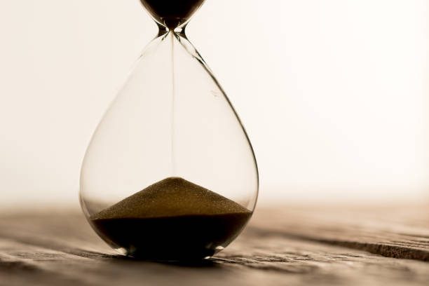 istock Sand clock, business concept teamwork & time management 1097459172