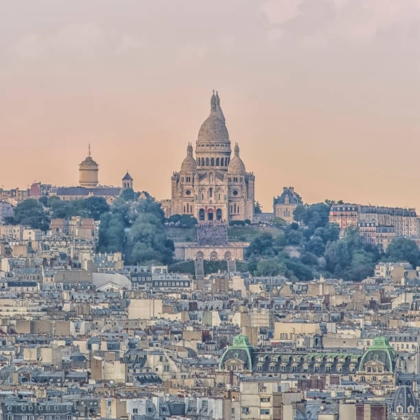 istock Paris city at sunset 1097461536