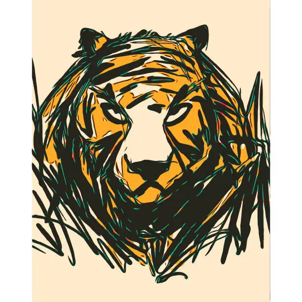 Vector illustration of Tiger illustration