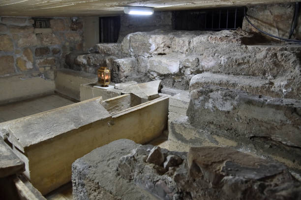 The tomb of St. Lazarus in basement of the church in Larnaca, Cyprus stock photo