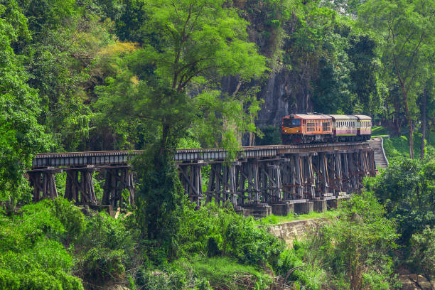 istock Railroad tracks in Thailand. (Death Railway) 1097470664