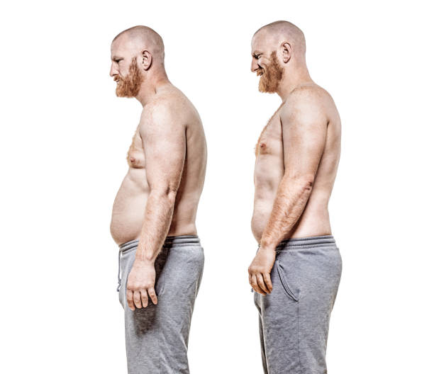 istock Comparison of overweight middle aged man 1097470820