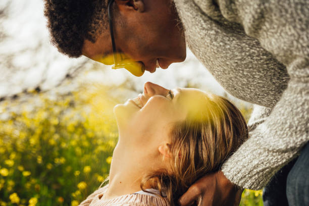istock Couple looking at each other with love 1097472040