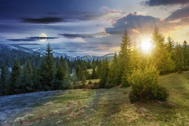istock time change concept of springtime landscape 1097474734