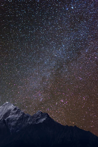 istock Sparking stars over the mountain 1097477390