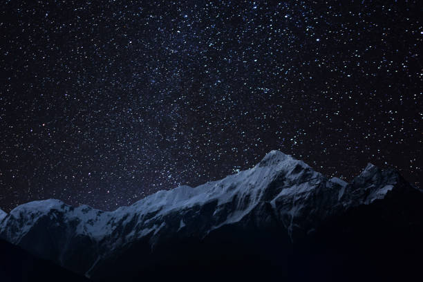 istock Low light view of Mount Nilgiri with sparkling stars 1097478332