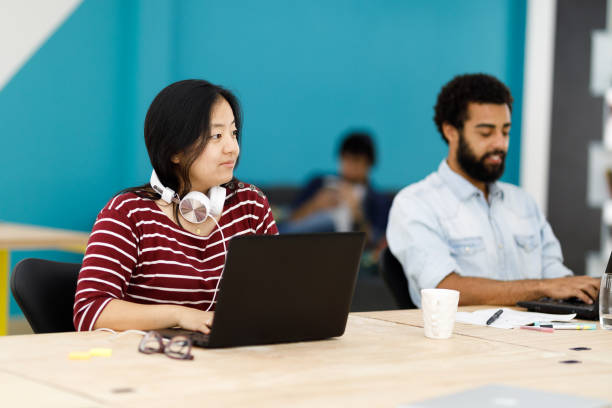 istock Woman working on laptop at office 1097490346