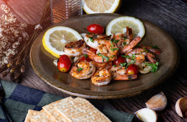 istock Grilled shrimps prawn with seasoning. 1097492744