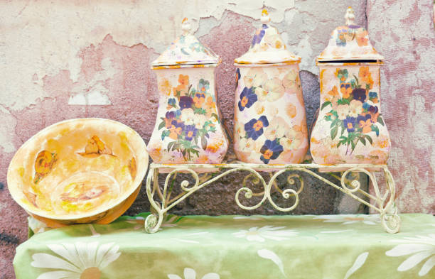 istock Colorful domestic utensils in rural style 1097498812