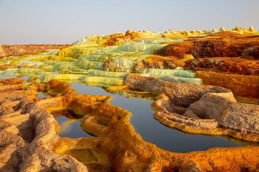 hot springs in the danakil depression