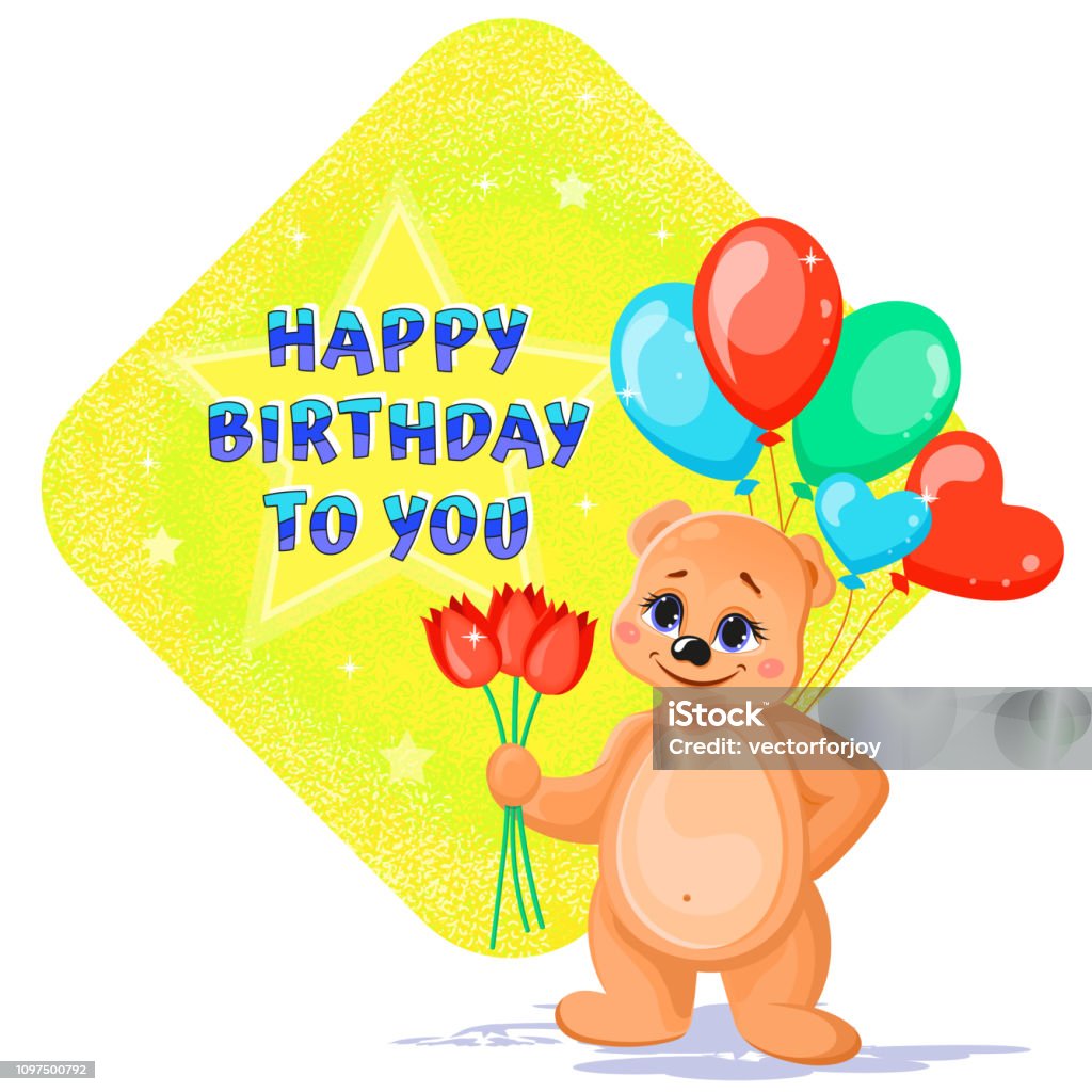 Joyeux Anniversaire Ours En Peluche Avec Des Fleurs Et Des Ballons Carte De Voeux Illustration Vectorielle Vecteurs Libres De Droits Et Plus D Images Vectorielles De Anniversaire Istock Joyeux Anniversaire Ours En Peluche Avec Des Fleurs Et Des Ballons Carte De Voeux Illustration Vectorielle Vecteurs Libres De Droits Et Plus D Images Vectorielles De Anniversaire Istock