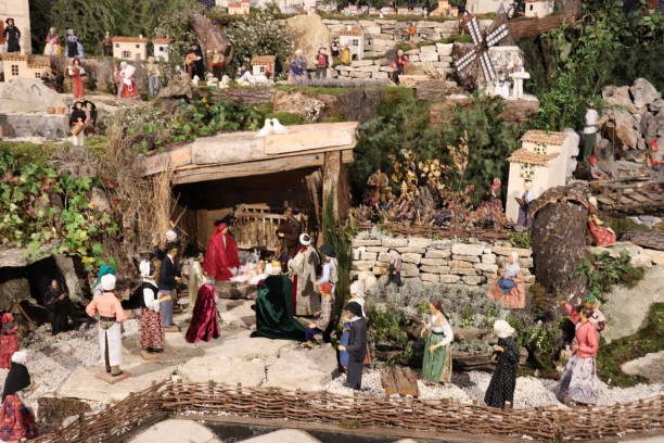 creche de noel - santons de provence - santons - fotografias e filmes do acervo