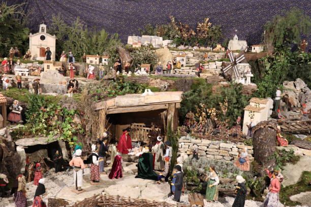 creche de noel - santons de provence - santons - fotografias e filmes do acervo