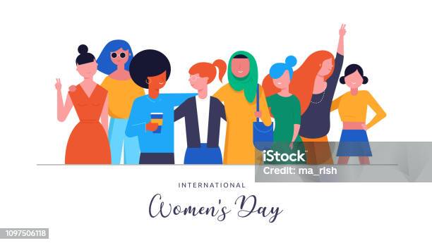 International Women S Day Vector Illustration Card Poster Flyer And Banner Stock Illustration - Download Image Now