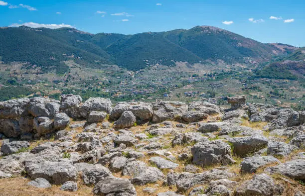 Photo of Panoramic sight from Alatri acropolis, province of Frosinone, Lazio, central Italy.