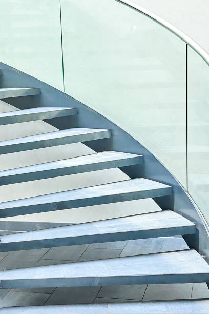 istock Modern glass office spiral staircase 1097517814