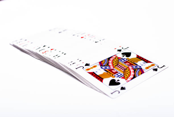 istock A set of playing cards on white background, jack on top 1097519954