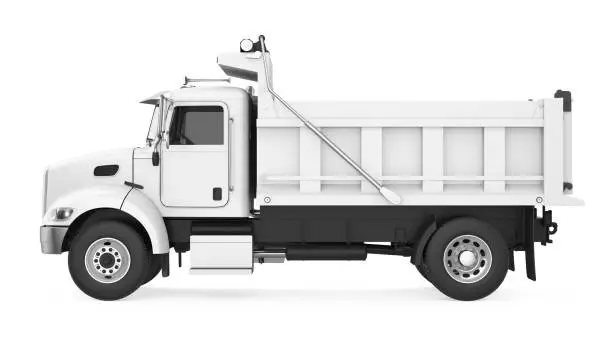 Tipper Dump Truck isolated on white background. 3D render