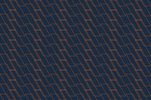 abstrakten hintergrund-muster mit dünnen linien bilden parallelogramm formen in orange und blau. moderne vektorgrafiken. - masculinity stock-grafiken, -clipart, -cartoons und -symbole