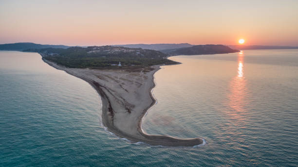 sunrise in Possidi Cape beach, Greece