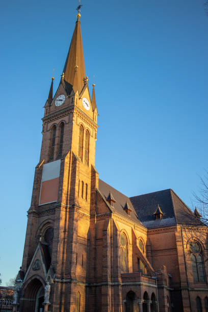 istock View from a park landscape in Leipzig with church 1097542664