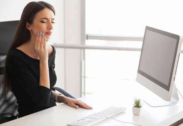 istock Toothache. Beautiful Woman Feeling Strong Pain Toothache 1097543668