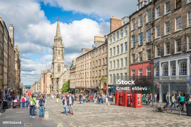 The Famous Royal Mile In Edinburgh On A Summer Afternoon Scotland Stock Photo - Download Image Now
