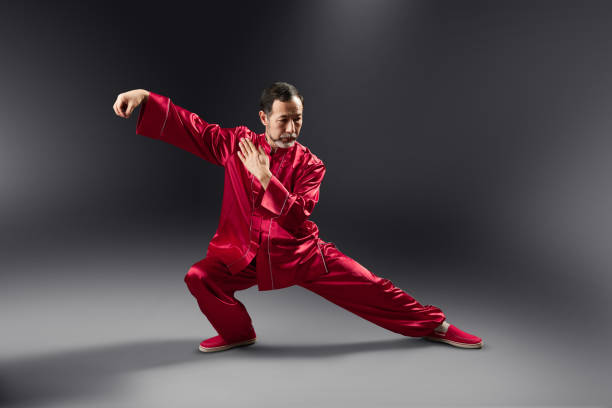istock Senior master practicing qi qong taijiquan 1097547826