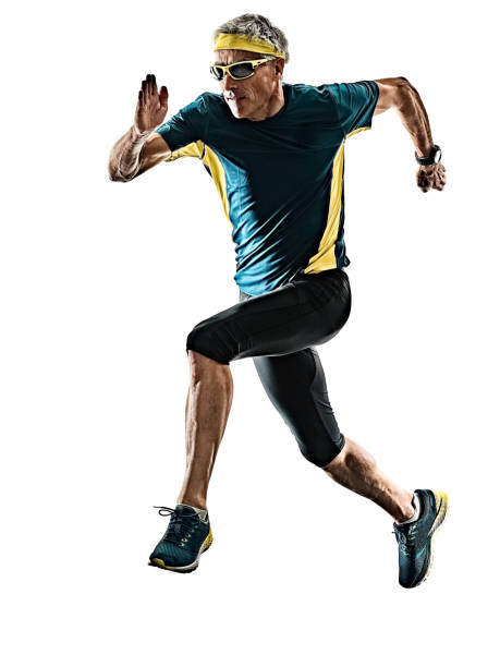istock senior man running runner jogger jogging  silhouette isolated white background 1097556886