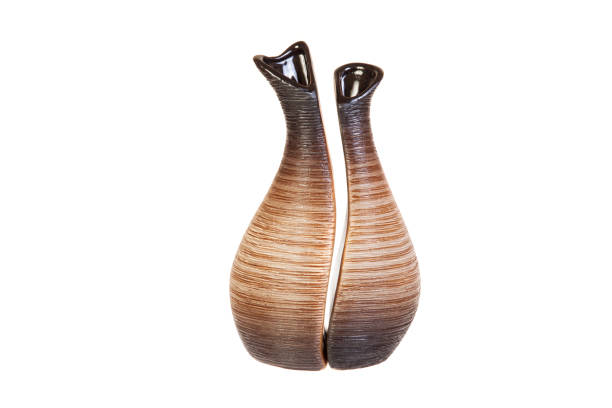 istock Two ceramic vases, isolated on white. Souvenir 1097559834