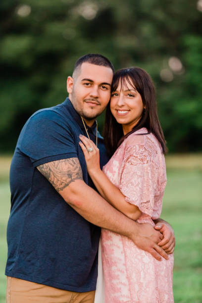 istock Young happy engaged couple in love 1097565732