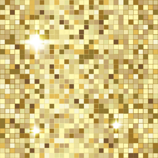 ilustrações de stock, clip art, desenhos animados e ícones de luxury gold mosaic background or golden square tiles texture - bronze decor tile mosaic