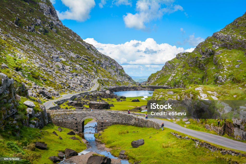 Scenic view of Gap of Dunloe, County Kerry, Ireland. Ireland Stock Photo