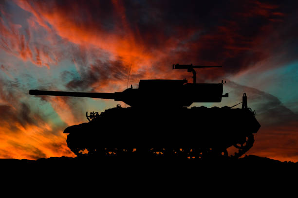istock American tank destroyer silhouette / 3d illustration 1097586648