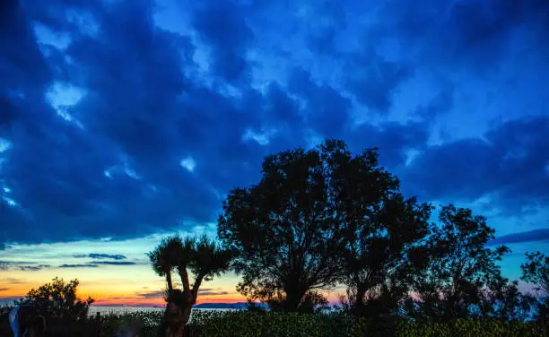 Beautiful and romantic Sunset in Crete, Greece