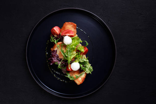 istock open sandwich with grilled chicken and mozzarella 1097601212
