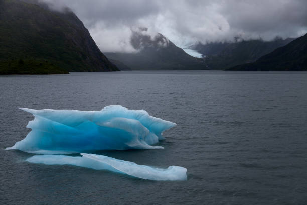 portage lake iceberg - portage lake photos et images de collection