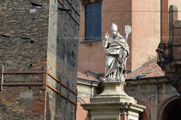 The statue of Francesco Burlamacchi from sculptor Ulisse Cambi in Piazza San Michele in Lucca, Italy