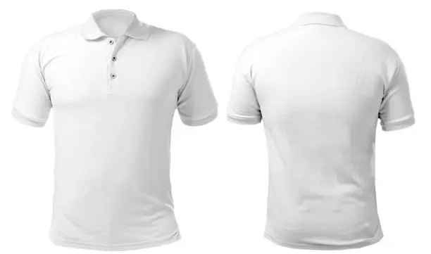 Photo of White Collared Shirt Design Template