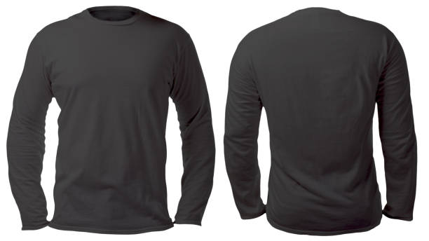 grens zonnebloem loterij Black Long Sleeved Shirt Design Template Stock Photo - Download Image Now - Long  Sleeved, T-Shirt, Shirt - iStock